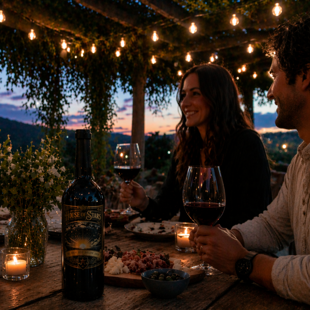 Group around a table enjoying house of stars